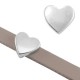 DQ metal slider Heart for 5mm flat leather Antique silver